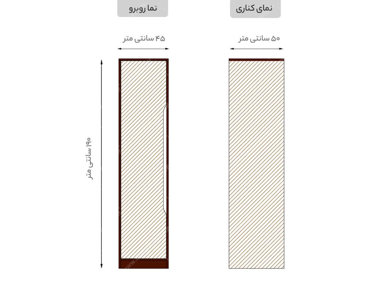 کمد لباس تک درب مدل DL 45