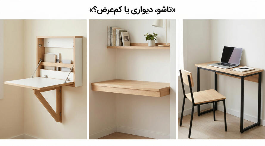 میز تاشو، دیواری یا کم&zwnj;عرض؛ کدام برای استفاده تو بهتر است؟