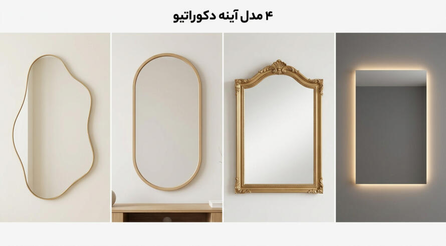 کدام مدل آینه دکوراتیو پذیرایی به سبک خانه شما می&zwnj;آید؟