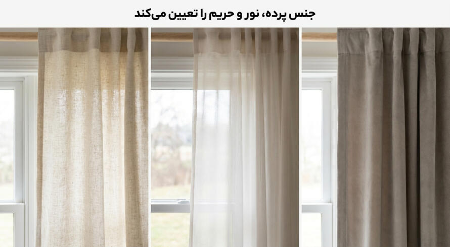 جنس پارچه پرده؛ نور، حریم خصوصی و راحتی تمیزکاری