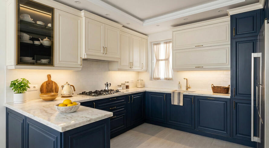 دکور کابینت آشپزخانه فقط مدل درب نیست