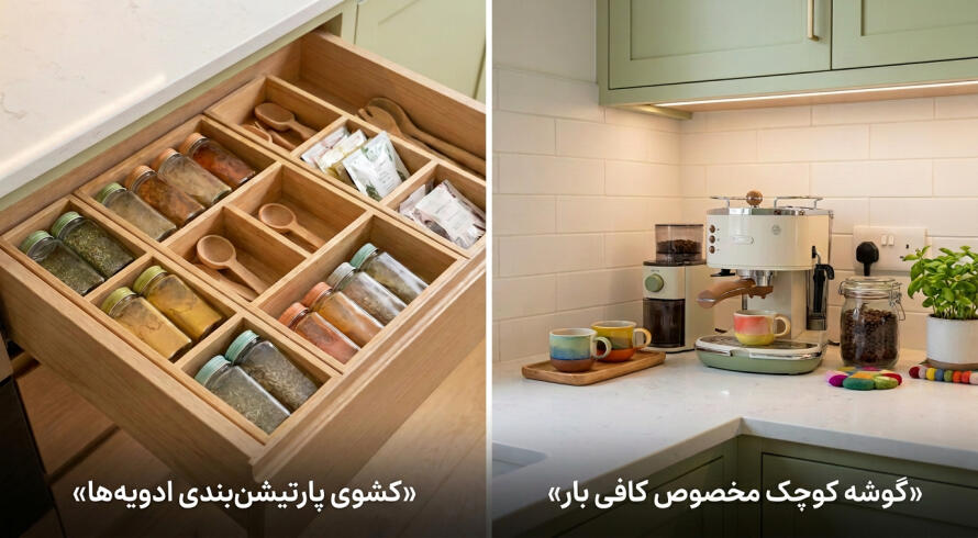 وسایل روزمره را کجا بگذاریم که کانتر شلوغ نشود؟