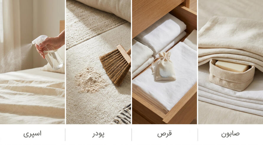فرق اسپری، پودر، قرص و صابون خوشبو کننده رختخواب چیست؟