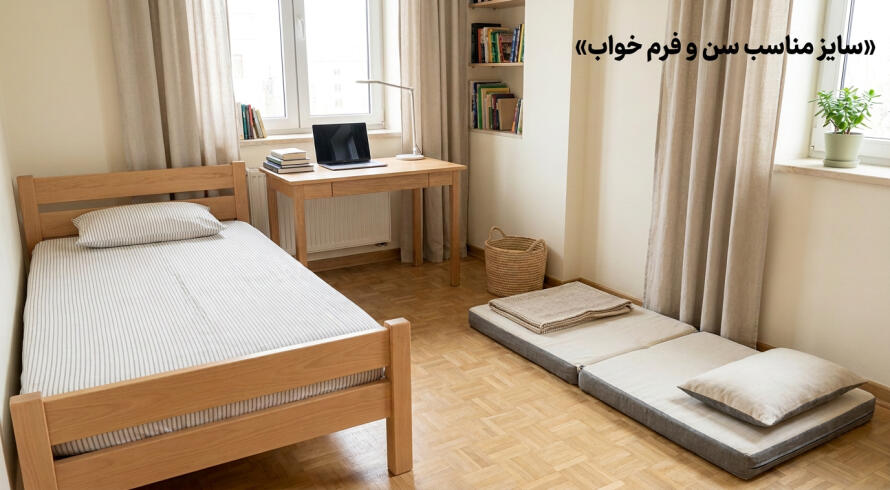 سایز تشک نوجوان، نوزاد و تشک زمینی را با مدل معمولی قاطی نکنید