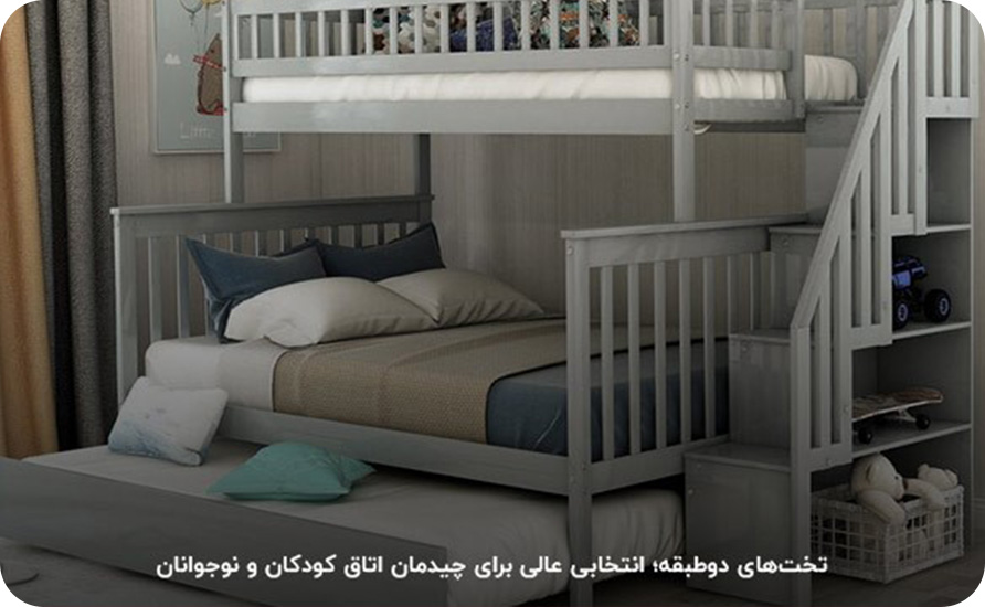 زیبایی اتاق خواب فرزندان با تخت‌های دوطبقه