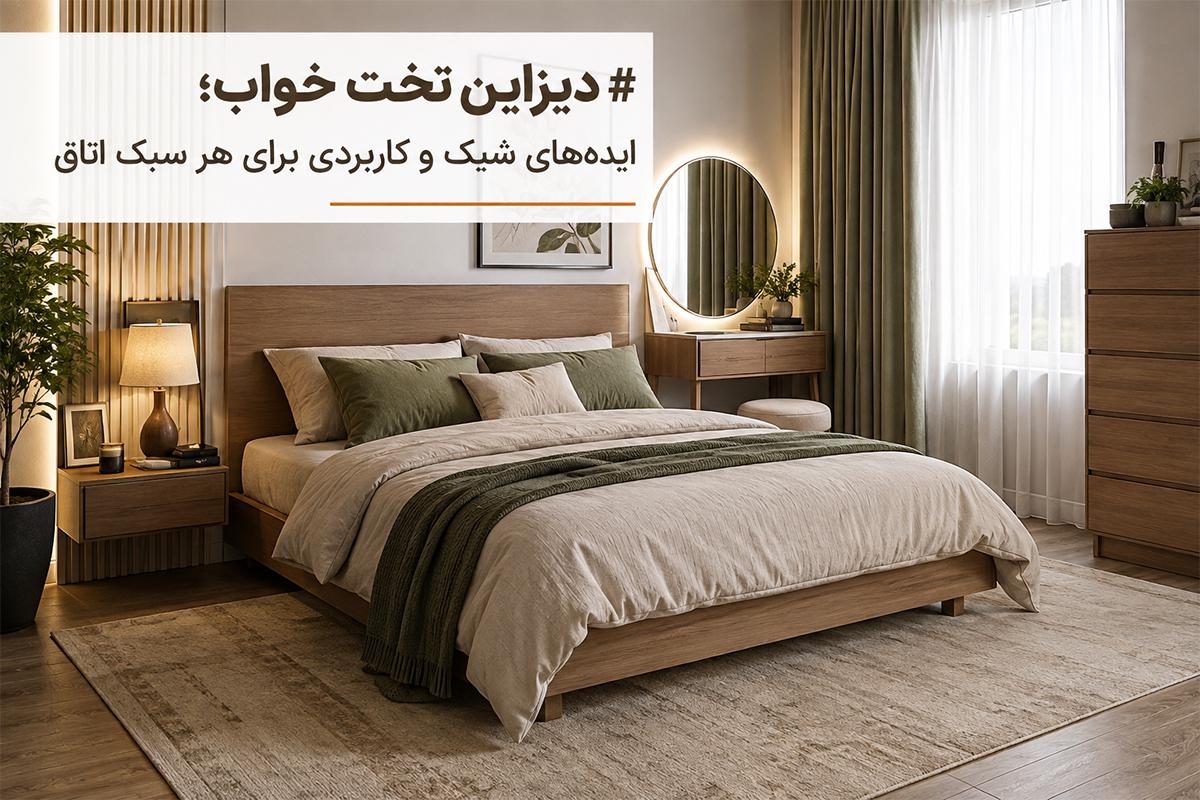 دیزاین تخت خواب؛ ایده‌های شیک و کاربردی برای هر سبک اتاق