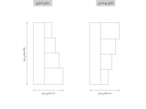 عکس کتابخانه خانگی فانتزی دو رنگ