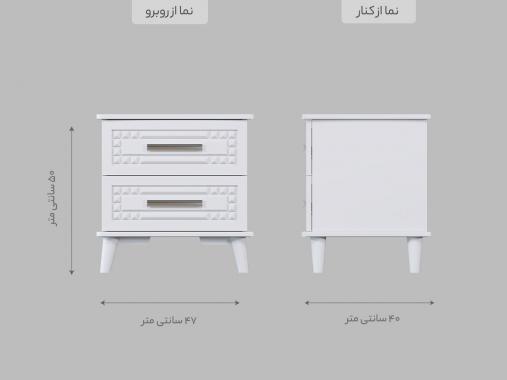 عکس سرویس خواب دو نفره عروس سفید کلاسیک مژده