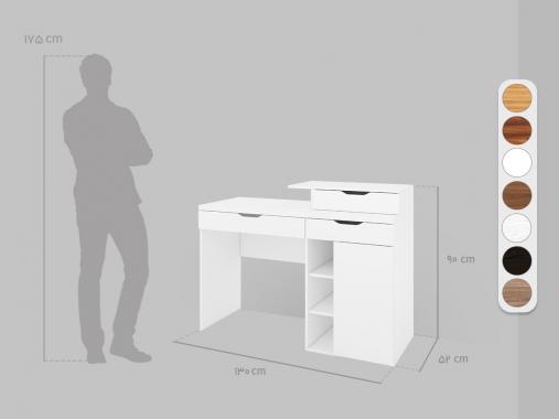میز تحریر کشو و کمد دار مدرن M166
