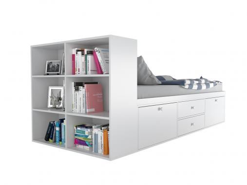 عکس تخت یک نفره کتابخانه دار BS 916