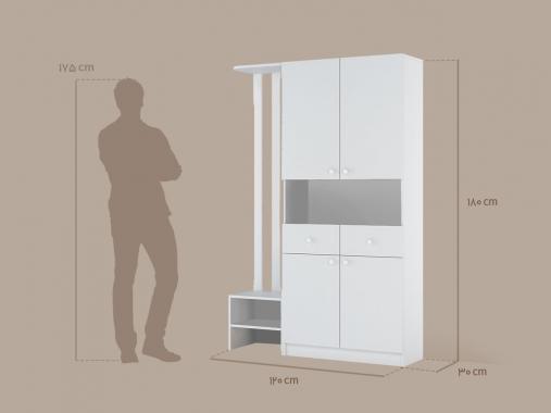 عکس پارتیشن خانگی ام دی اف جالباسی دار HPM 212