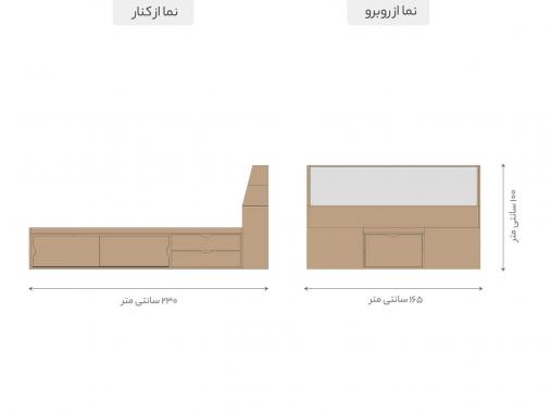 عکس سرویس خواب دونفره کشودار اسپرت ام دی اف یاسین