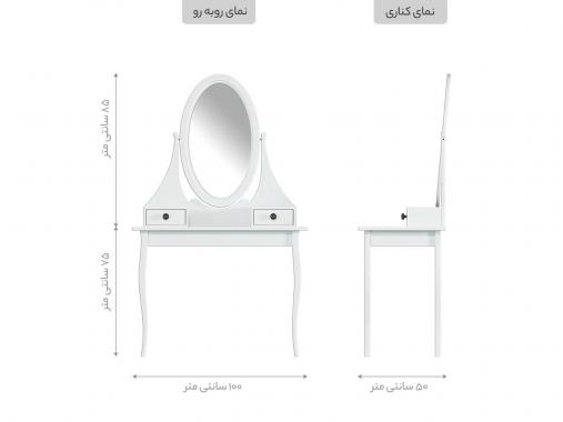 عکس سرویس خواب نوجوان چوبی دخترانه سفید رونیا 1