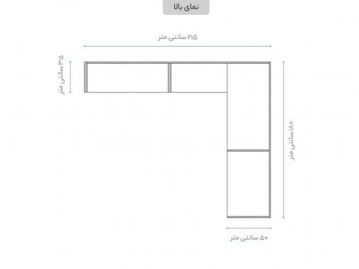 تخت خواب تاشو کنج یکنفره KC208