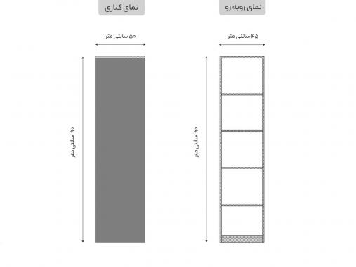 عکس کتابخانه خانگی ساده و شیک