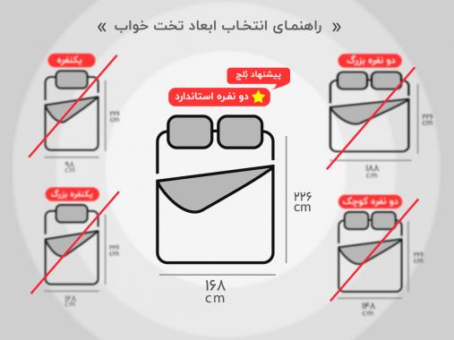 عکس تختخواب دو نفره باکس دار آرش