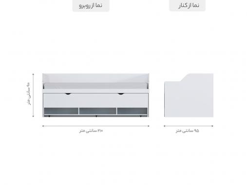 عکس تخت کاناپه ای مهماندار ام دی اف BM308