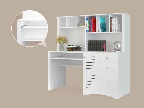 عکس میز تحریر کتابخانه دار بزرگ ساده و سفید M280