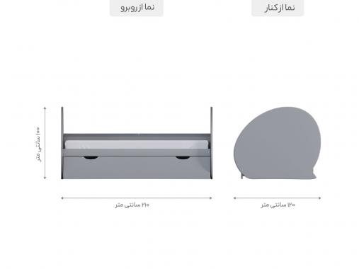 عکس تخت مهمان میزبان پسرانه طوسی BM310