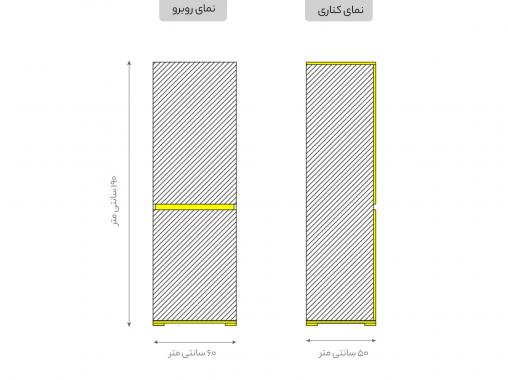 عکس کمد لباس ام دی اف تک درب DL 21