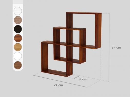 شلف دیواری مربعی قهوه ای ام دی اف D63
