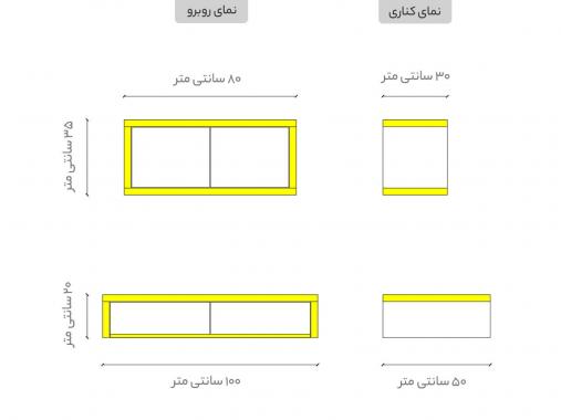 عکس میز تحریر مدرن دیواری کتابخانه دار ام دی اف WT 526