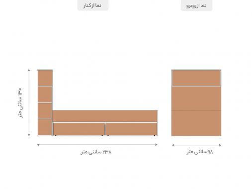 تخت خواب یکنفره اسپرت کتابخانه‌دار با کشو BS942