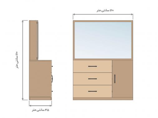 سرویس خواب ام دی اف دو نفره