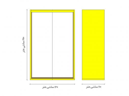 عکس کمد لباس دیواری ریلی مدل جزیره