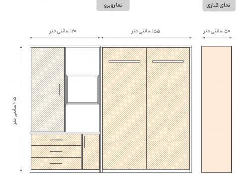 عکس تخت خواب تاشو دونفره مدل K5