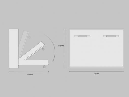 تخت خواب تاشو دونفره افقی KO 201