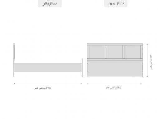 عکس سرویس خواب دونفره عروس ام دی اف کلاسیک نگین