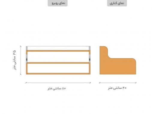 عکس میز تحریر ساده دیواری کمجا عرض 80 مدل WT 522