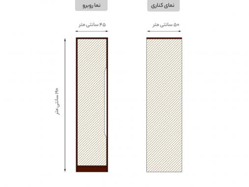 کمد لباس تک درب مدل DL 45