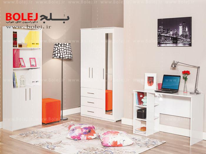 مدل میز تحریر،کتابخانه و کمد لباس ST801