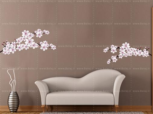 استیکر دیواری طرح شکوفه سفید