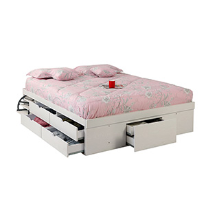 تخت خواب دونفره سفید مدل ZD16
